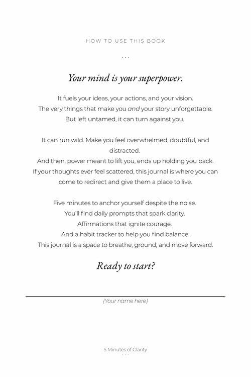 5 Minutes of Clarity Digital Download