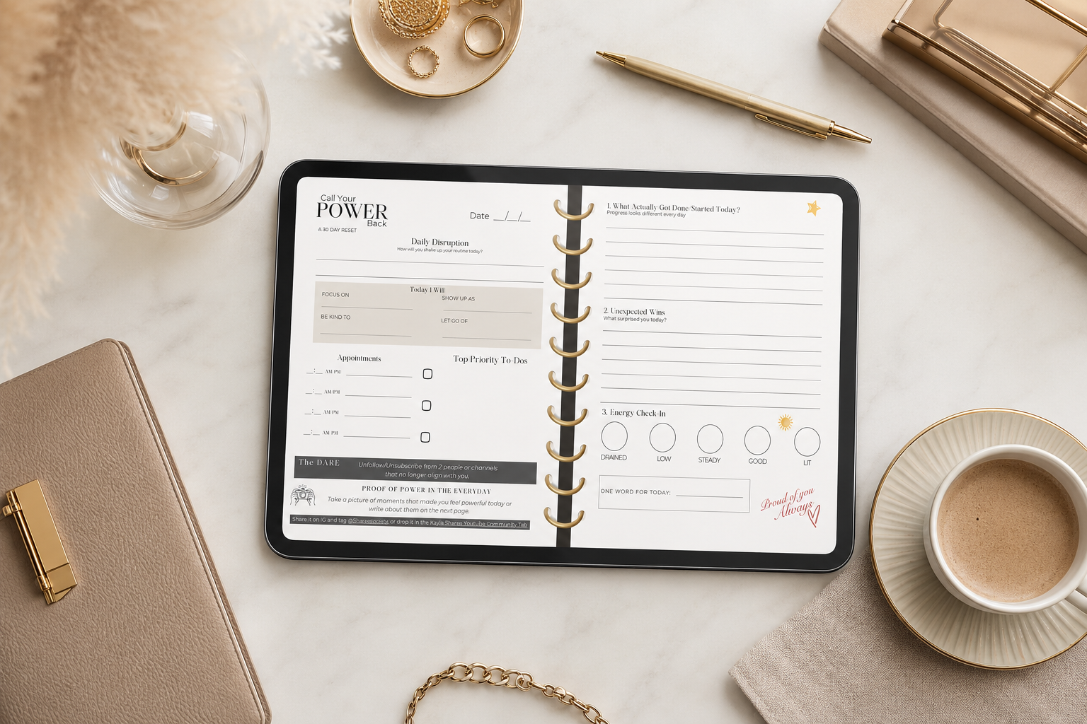 Call Your Power Back - 30 Day Reset Digital Planner